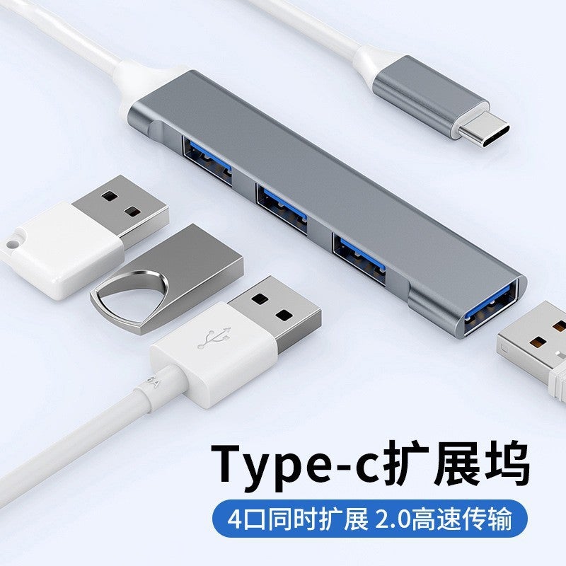 Type-C Docking Station Usb Hub Multifunction Notebook Hub 2.0 To One To Four Docking Station 1 To 4 - Image 4